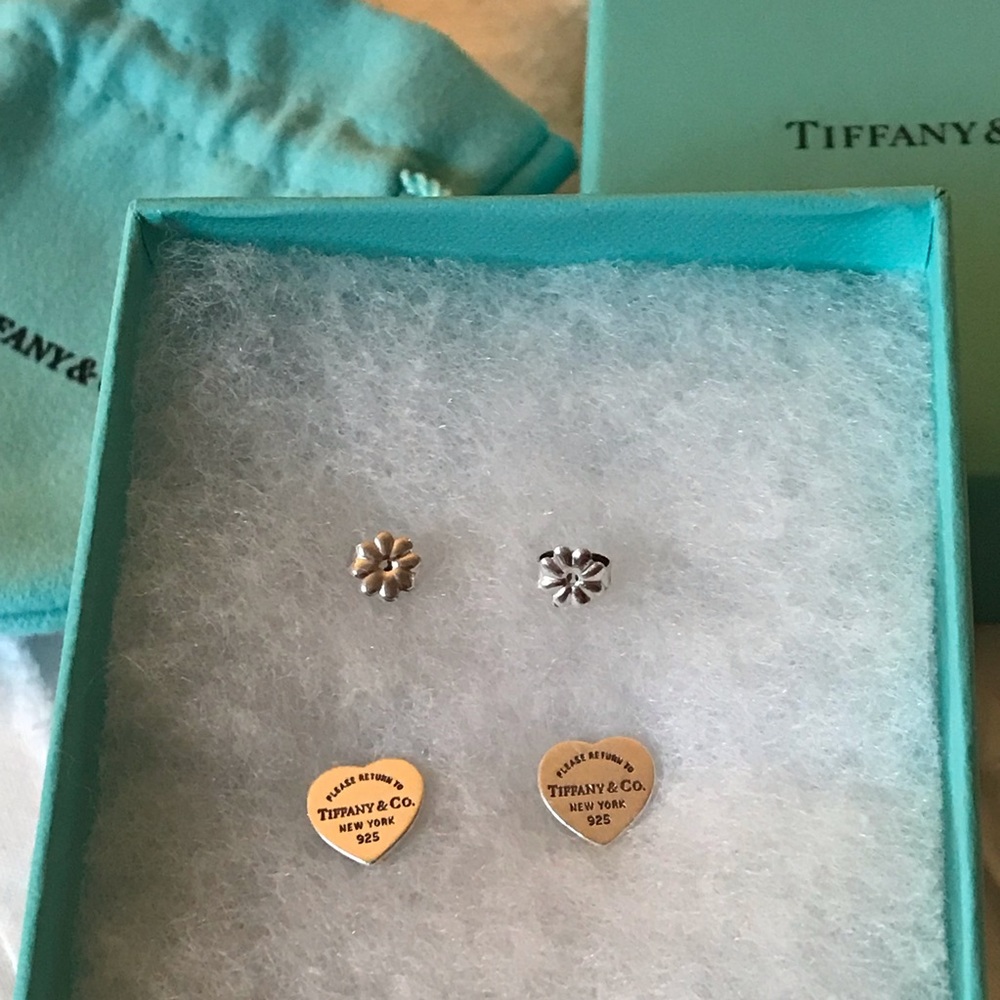 Tiffany Mini Heart Tag Earrings
